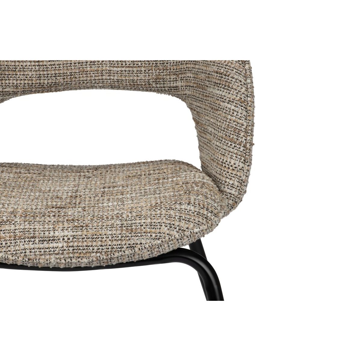 Lot de 2 chaises tissu texturé, DOMI gris, BOBOCHIC
