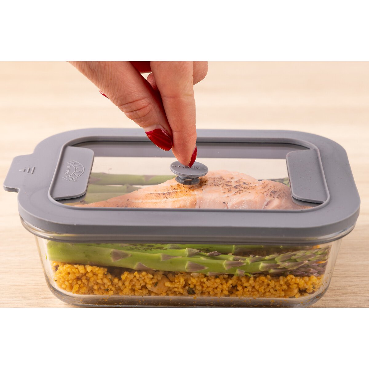 Set of 3 Fresh Storage 0.63L Rectangle Food Storage transparent, KILNER