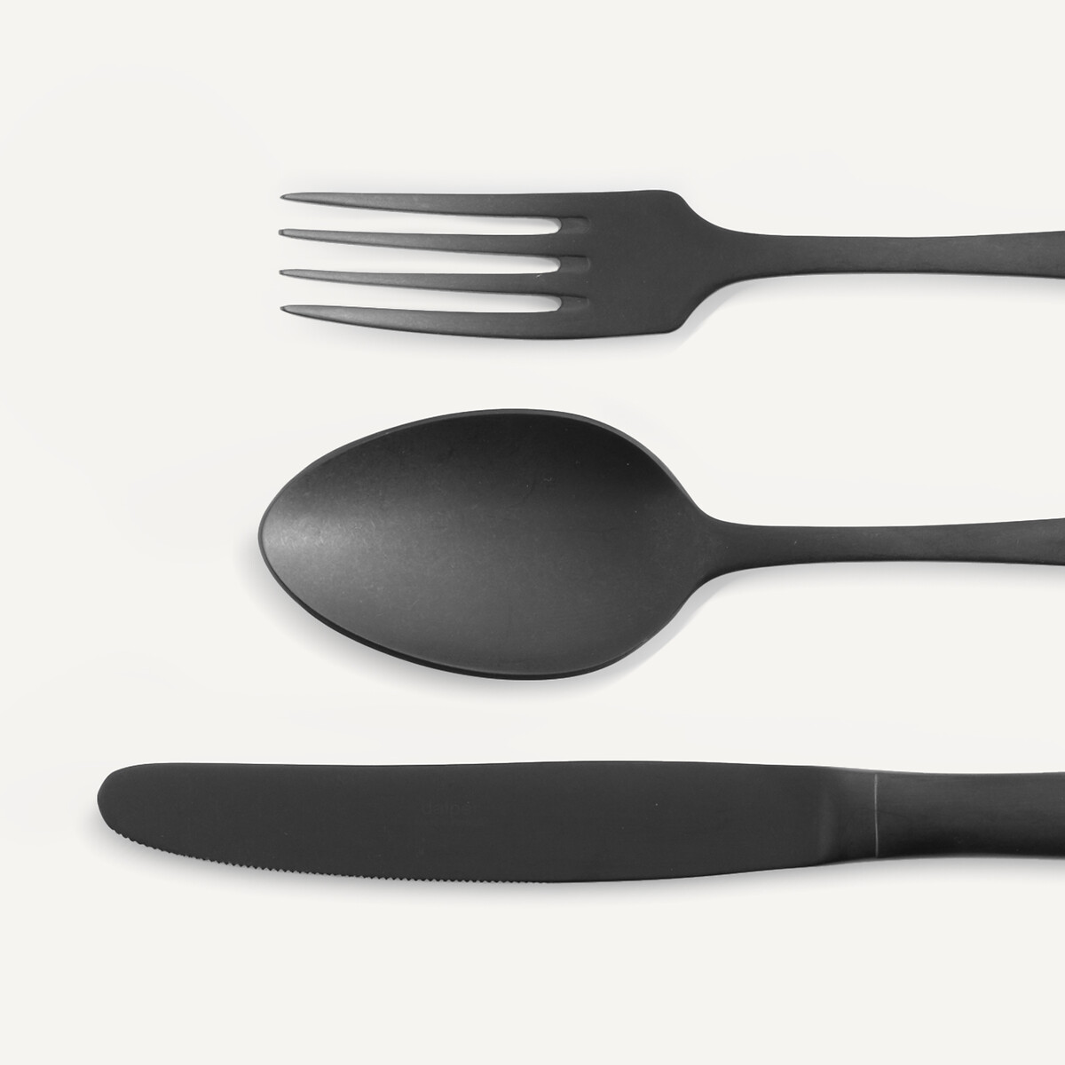 Ménagère 16 pièces en inox brossé noir, Nivi noir brossé, AM.PM