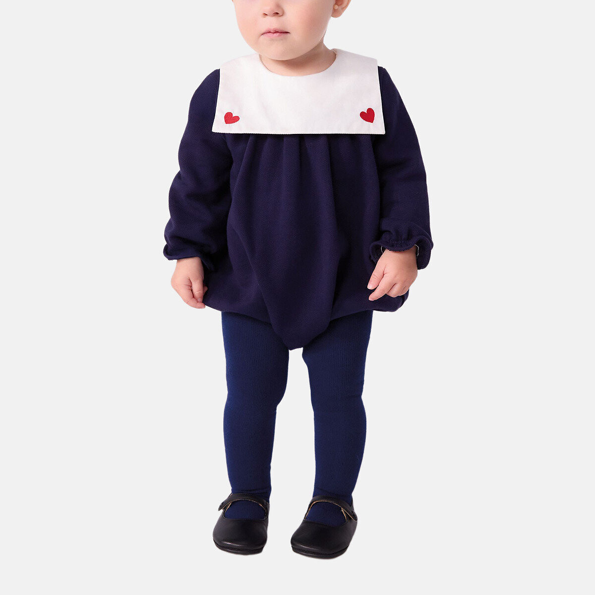 Un paio di collant tinta unita blu marino, PETIT BATEAU