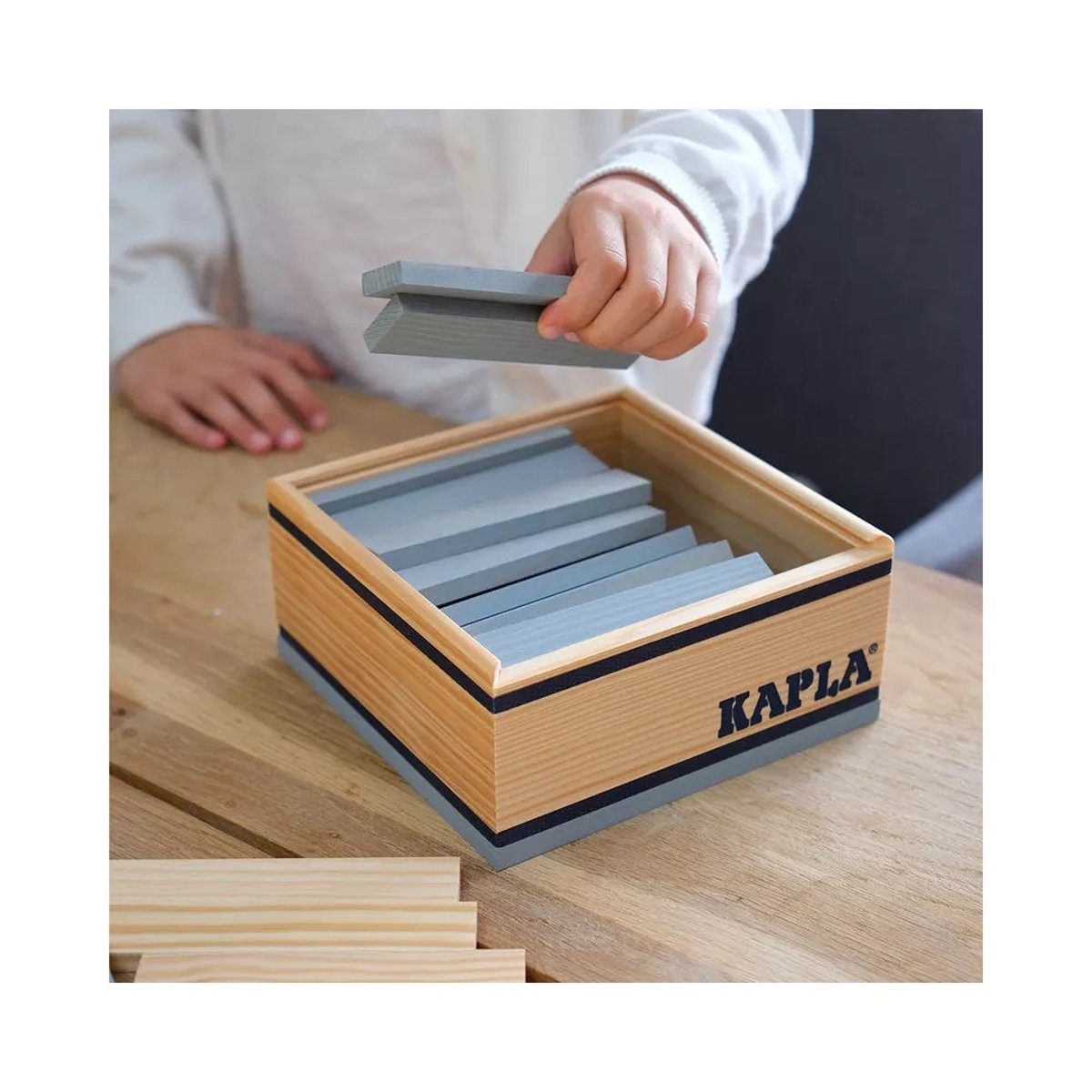 Coffret Kapla 40 planchettes gris, KAPLA
