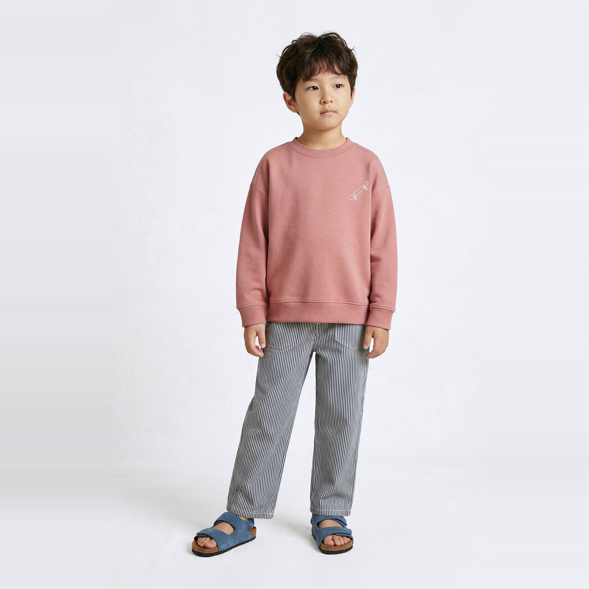 Pantalon cargo élastiqué rayé en 100% coton mistral, MONOPRIX