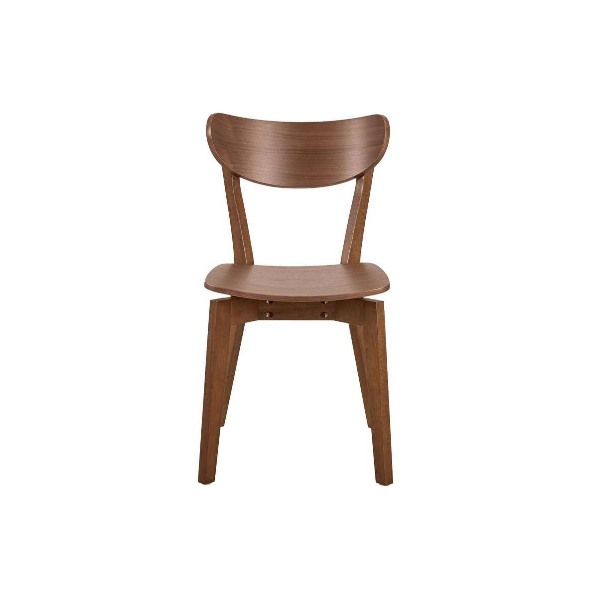 Chaise scandinave en bois finition noyer (lot de 2) - LETA bois foncé, HELLIN, DEPUIS 1862