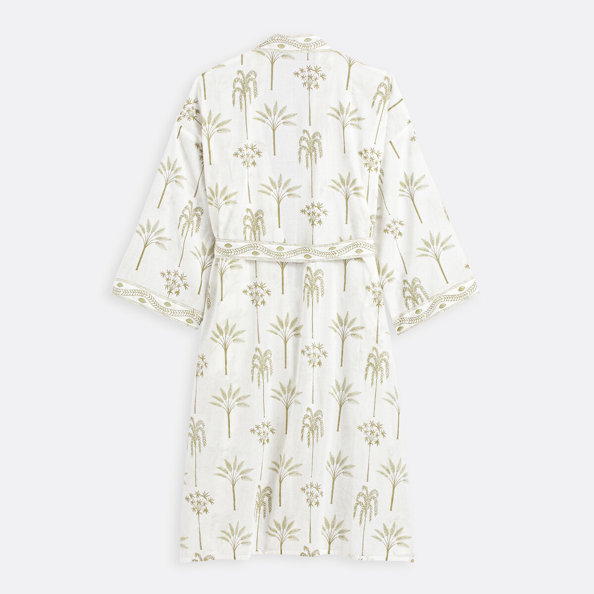 Kimono-Bademantel Siwa aus Baumwoll-Voile bedruckt bronzefarben, LA REDOUTE INTERIEURS