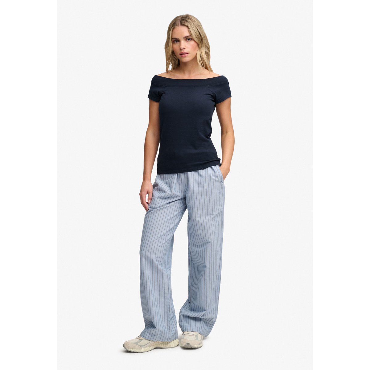 Top à épaules dénudées Athletic Essentials bleu marine éclipse, SUPERDRY
