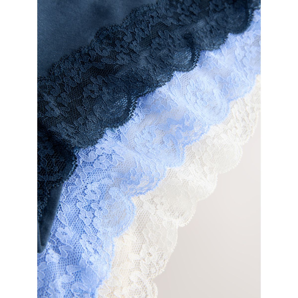 Culotte en dentelle et coton, lot de 7 bleu, NEXT