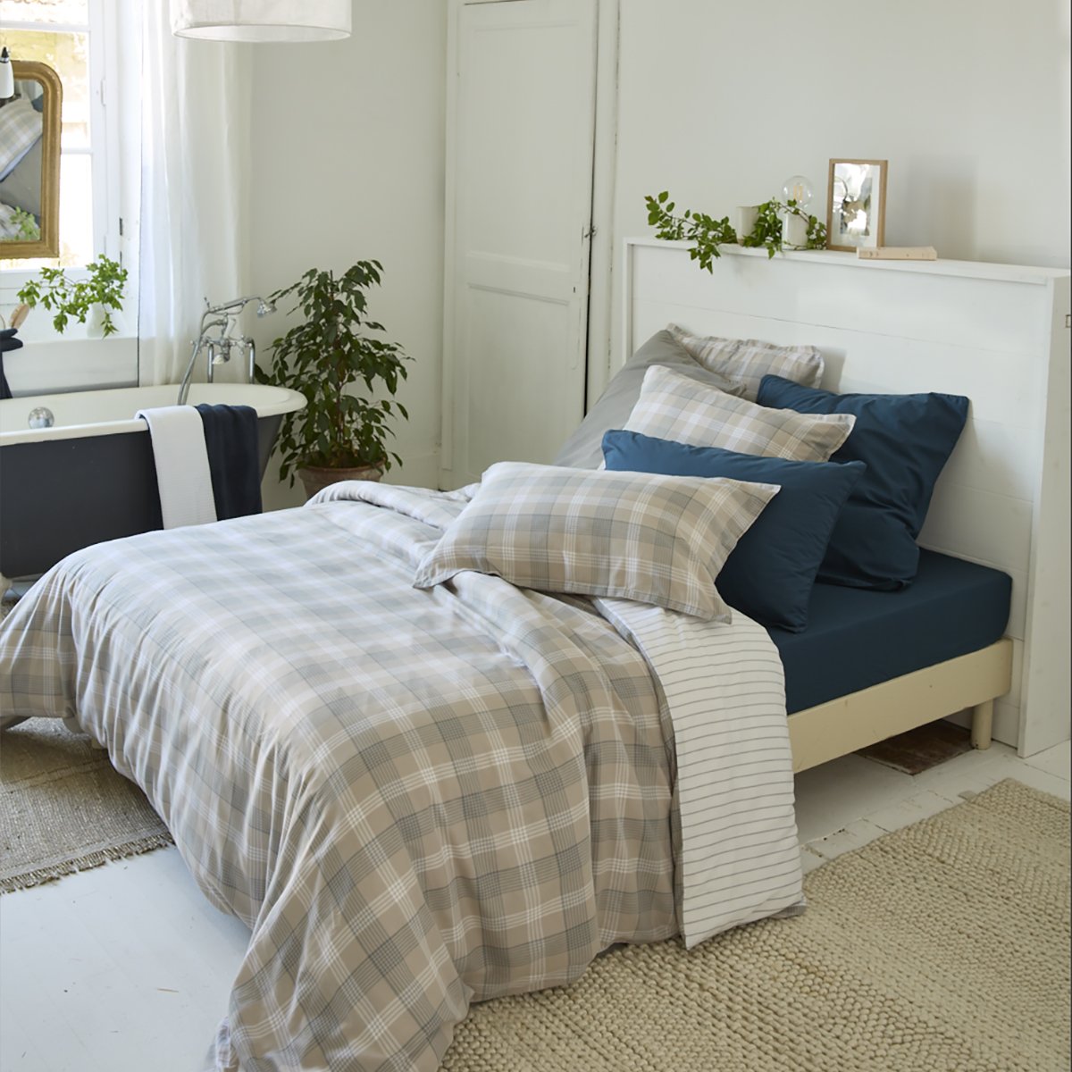 Housse de couette réversible ALTA beige, SYLVIE THIRIEZ