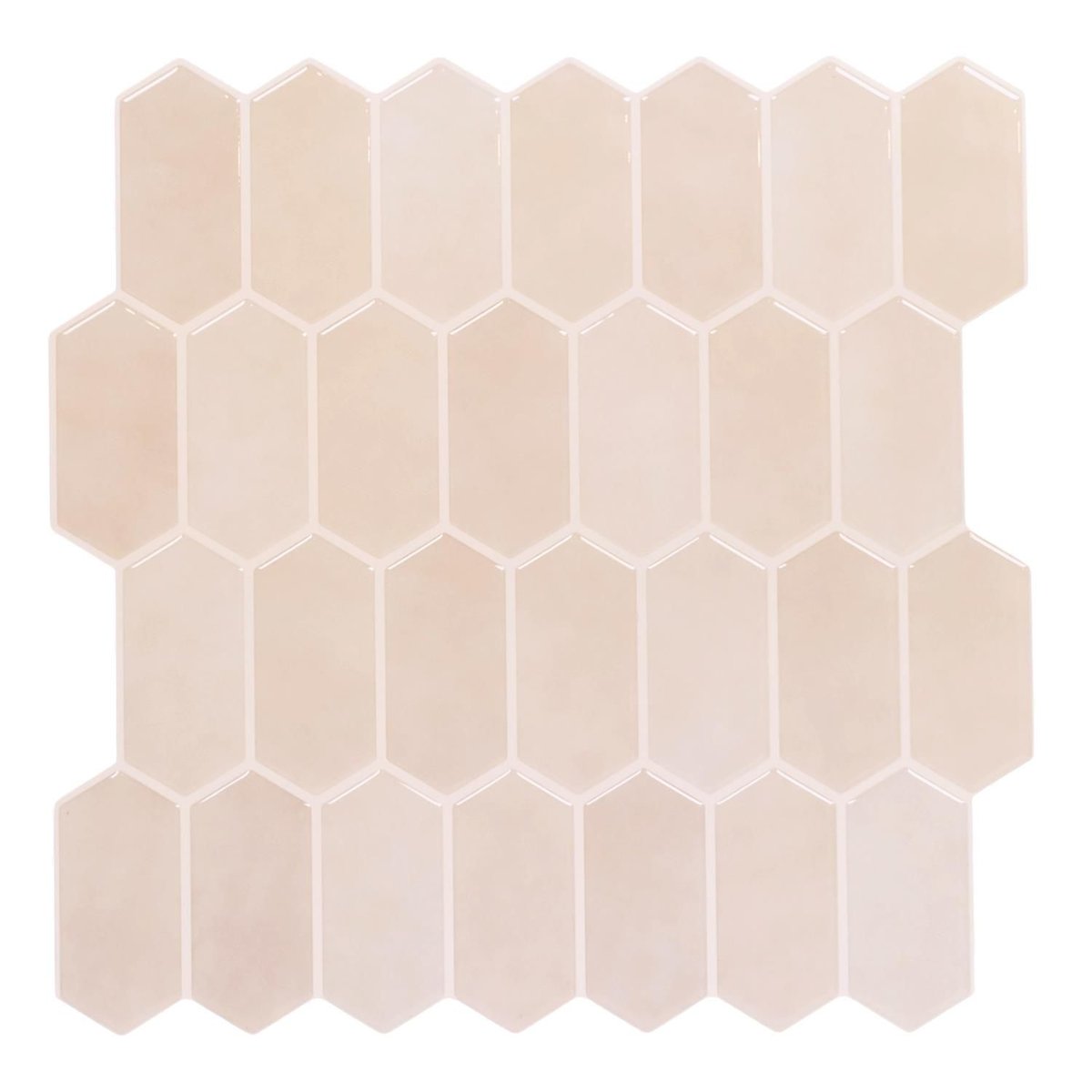Lot de 4 crédences adhésives hexagonales beige, THE HOME DECO FACTORY