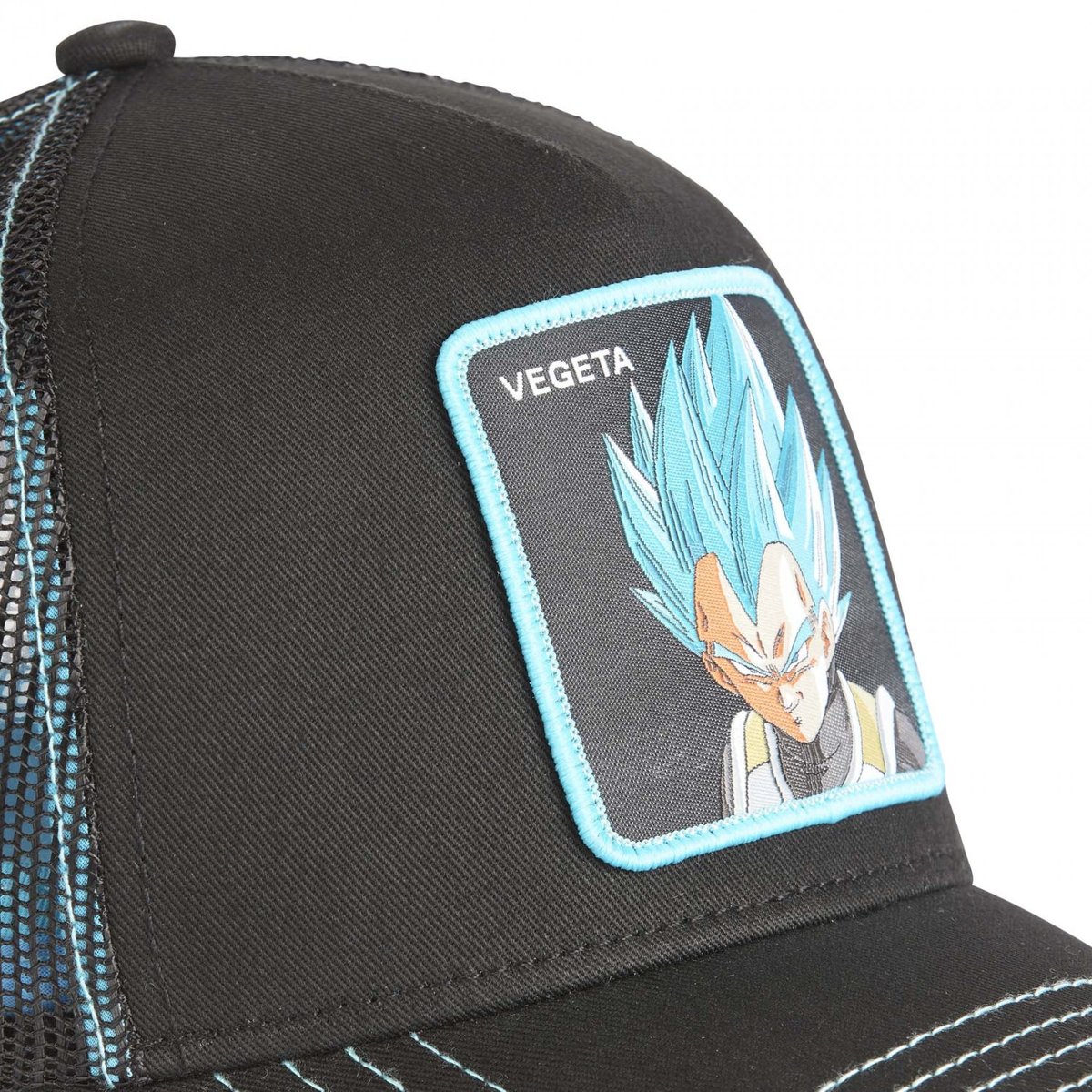 Casquette trucker Dragon Ball Super Vegeta noir/bleu/orange, CAPSLAB