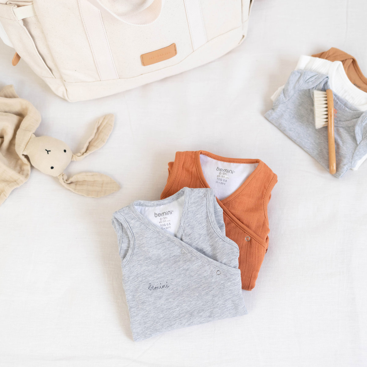Gigoteuse sans manches été - TOG 0.5 Jersey d’été mix grey, BEMINI