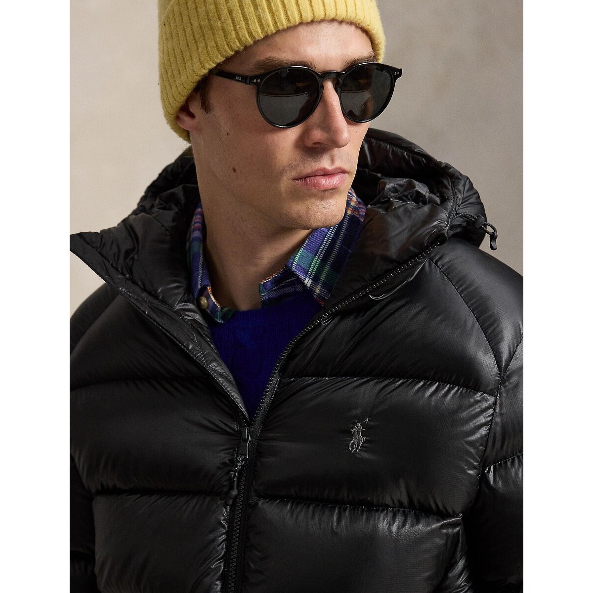 Doudoune matelassée à capuche noir, POLO RALPH LAUREN