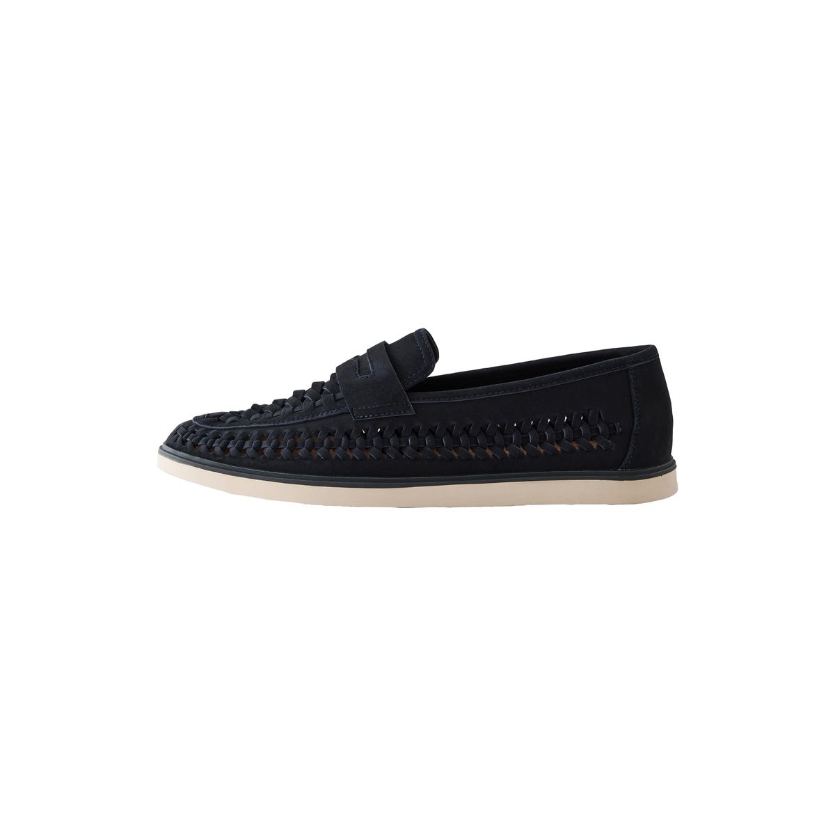 Mocassins tissés bleu marine, NEXT