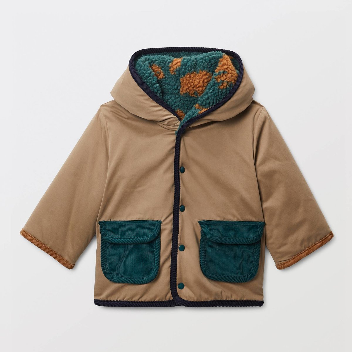 Parka à capuche réversible boutis, BOUT'CHOU
