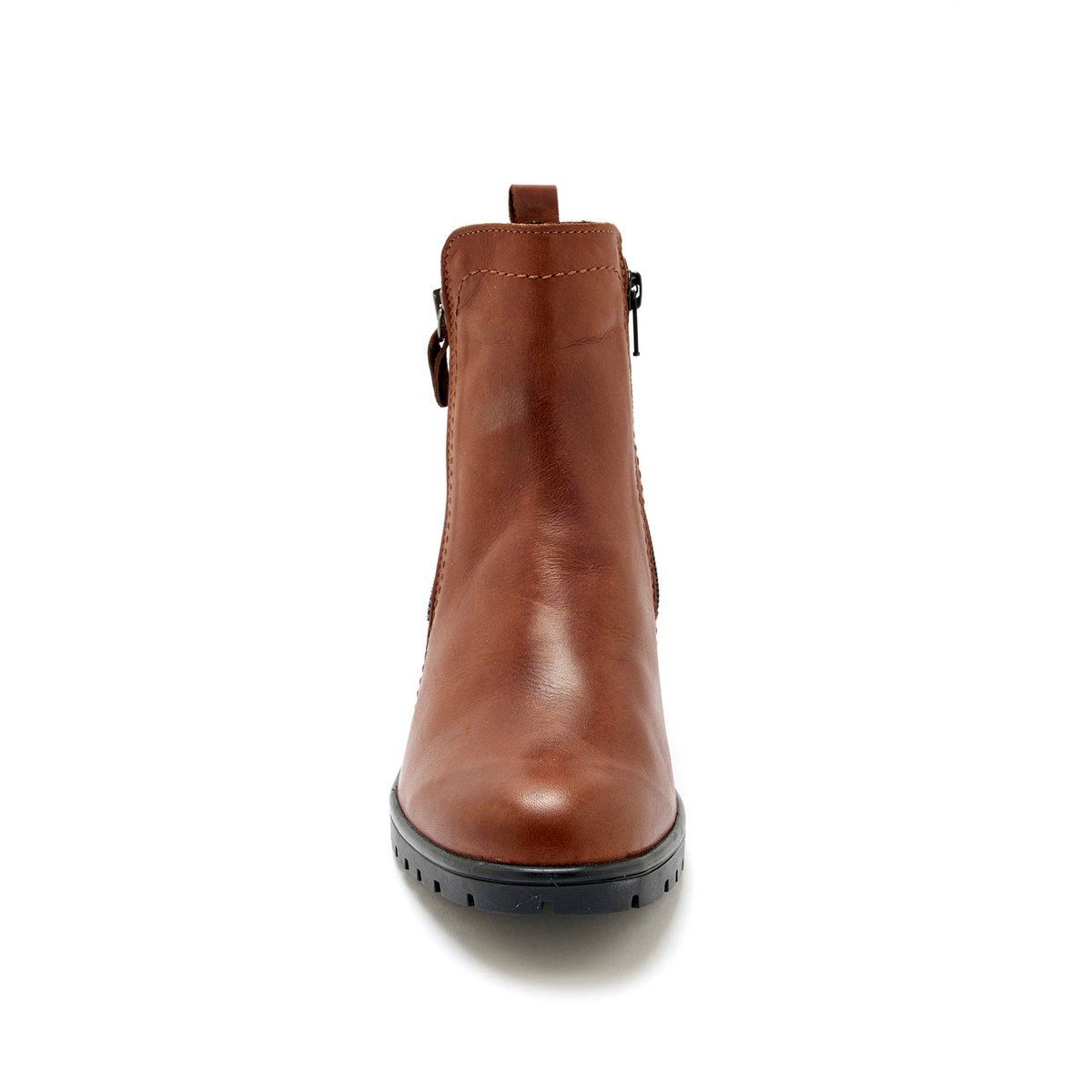 Boots dessus cuir marron, PEDICONFORT