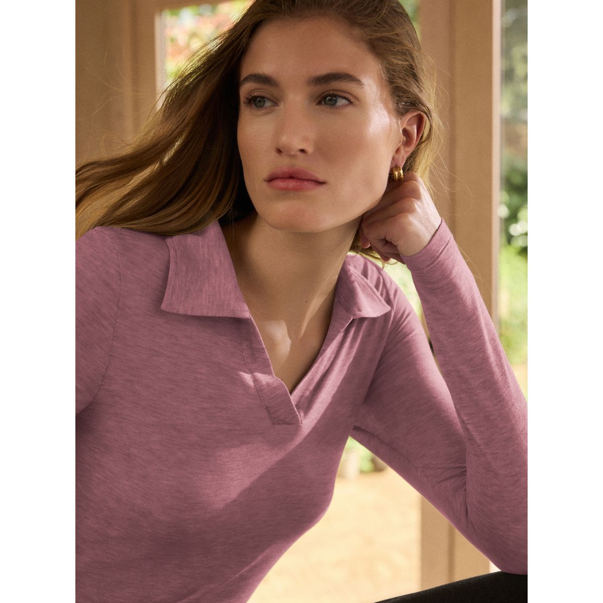 Haut avec col ouvert n. premium mauve pourpre, NEXT