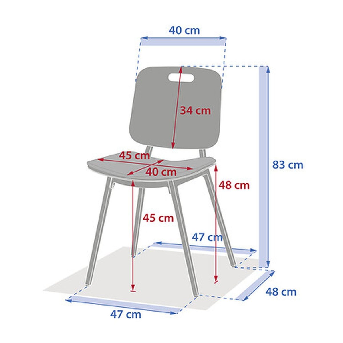 Lot de 2 chaises de jardin en aluminium TERZANO beige, TOILINUX