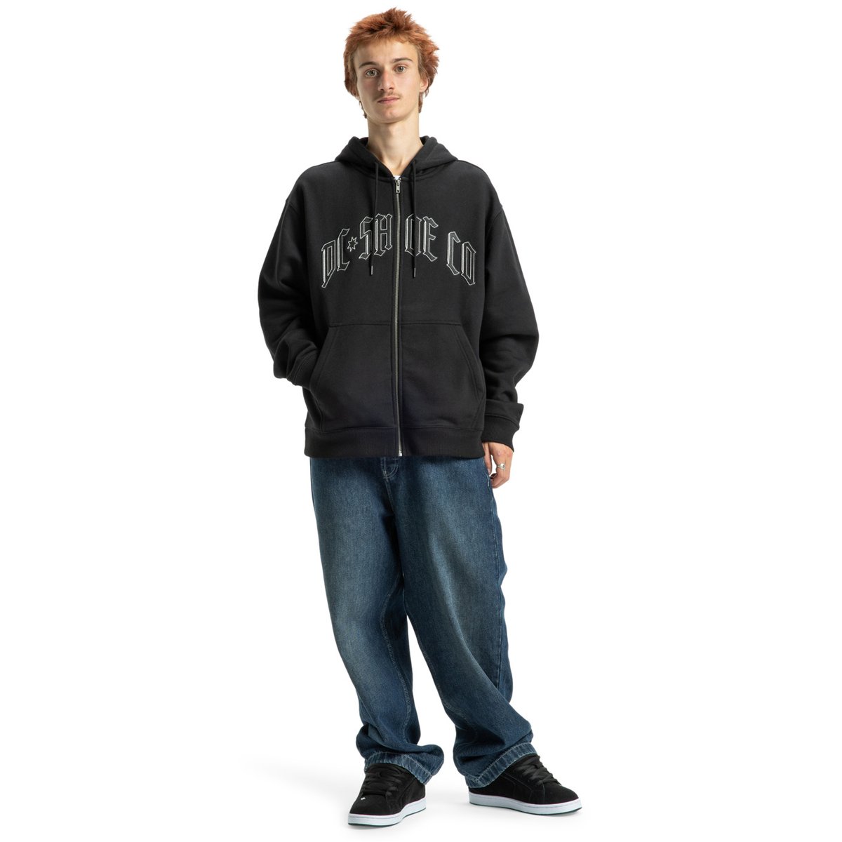 Sweat à capuche zippé PLANTED. noir black, DC SHOES