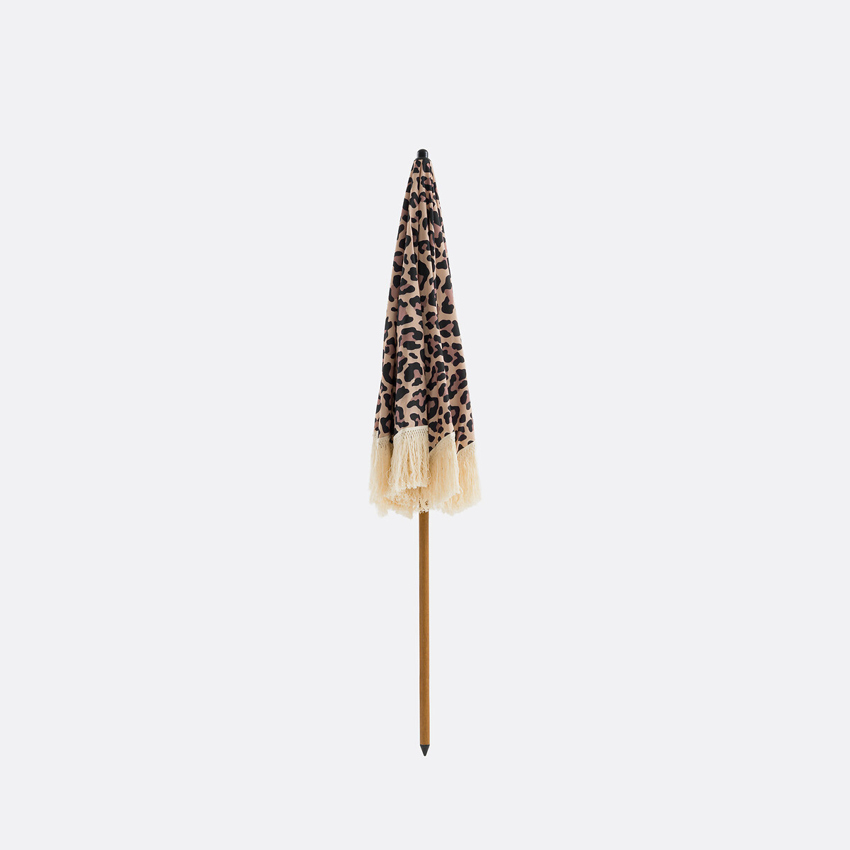 Parasol motif léopard, finition frangée, SAVANA imprimé léopard, LA REDOUTE INTERIEURS