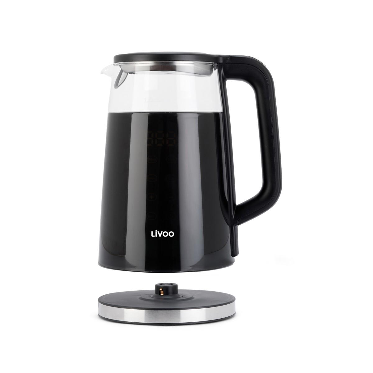 Bouilloire digitale à température variable 1,7 L noir, LIVOO