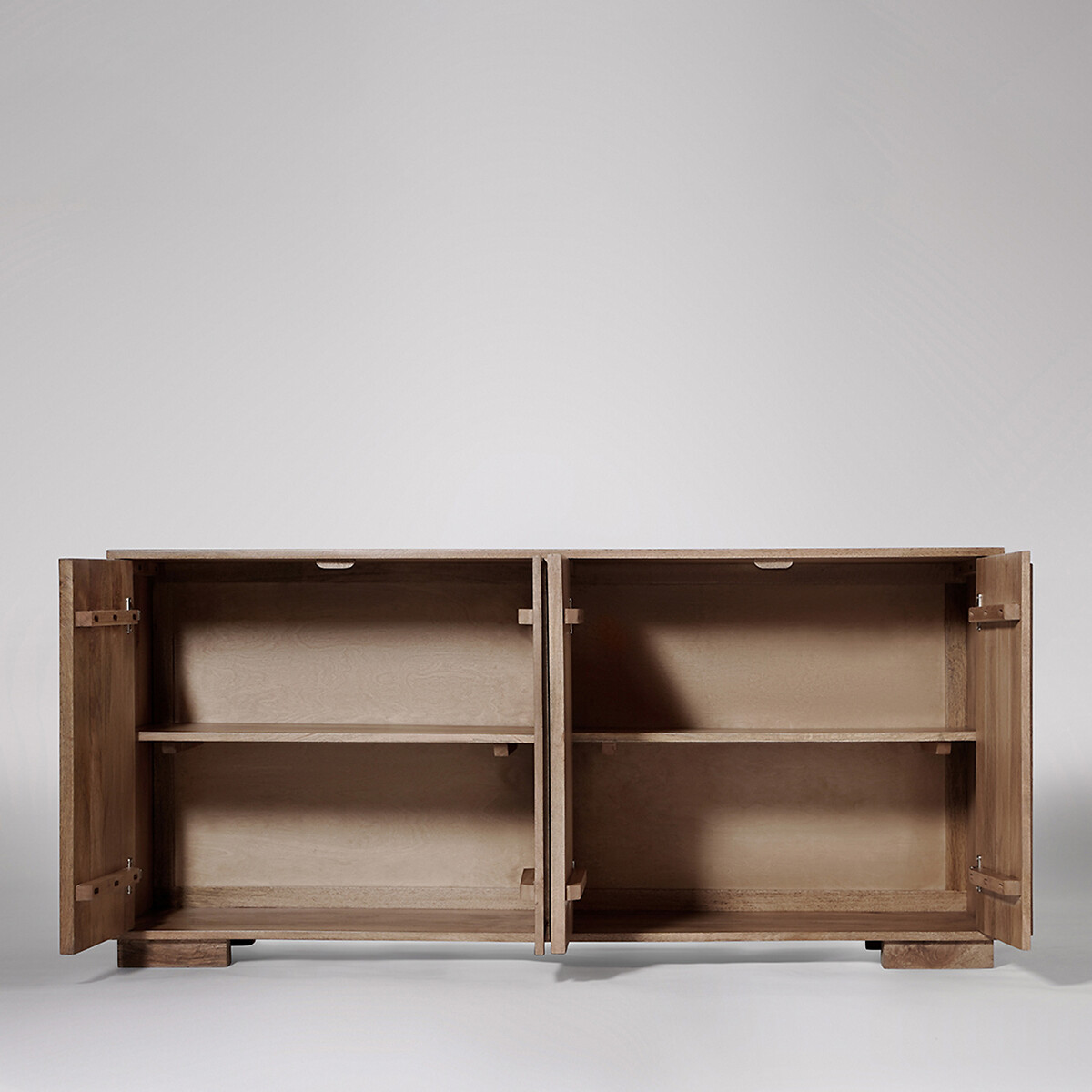 Isola Mango Wood 4 Door Sideboard light wood, SWOON