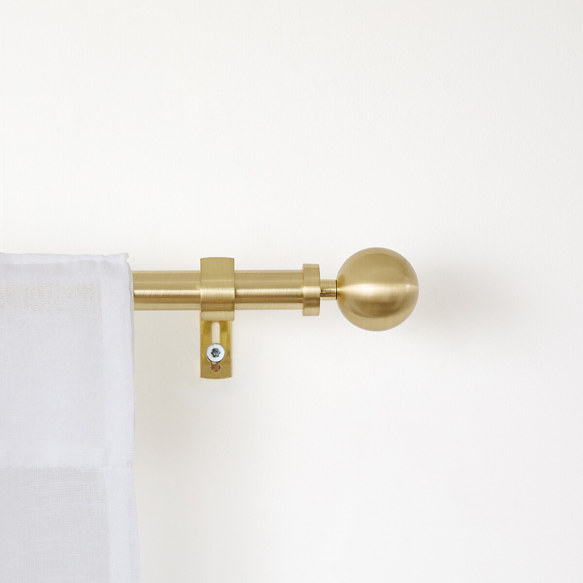 Asta per tende estensibile con sfera, 120/210 cm oro bianco, CESSOT DECORATION