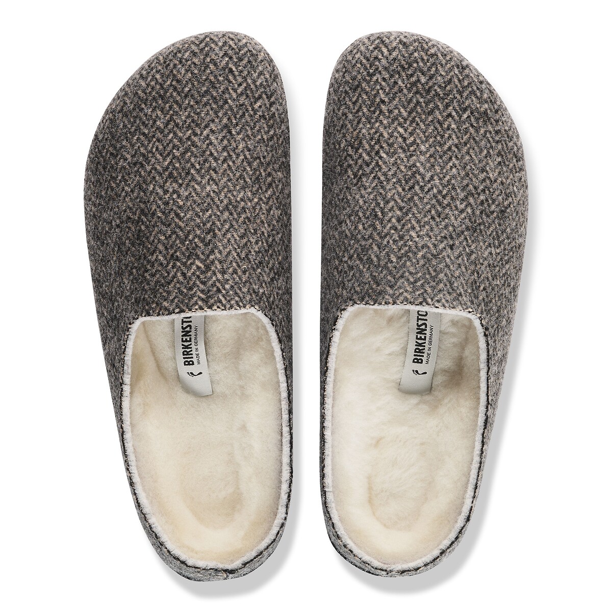 Pantofole foderate Amsterdam grigio, BIRKENSTOCK