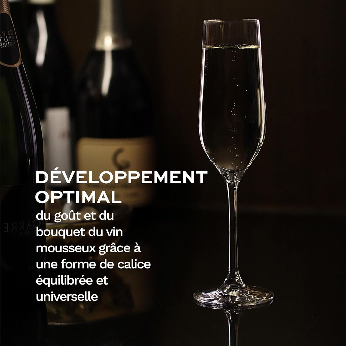 lot de 6 flûtes à Champagne en cristallin, WEINLAND transparent, STOLZLE