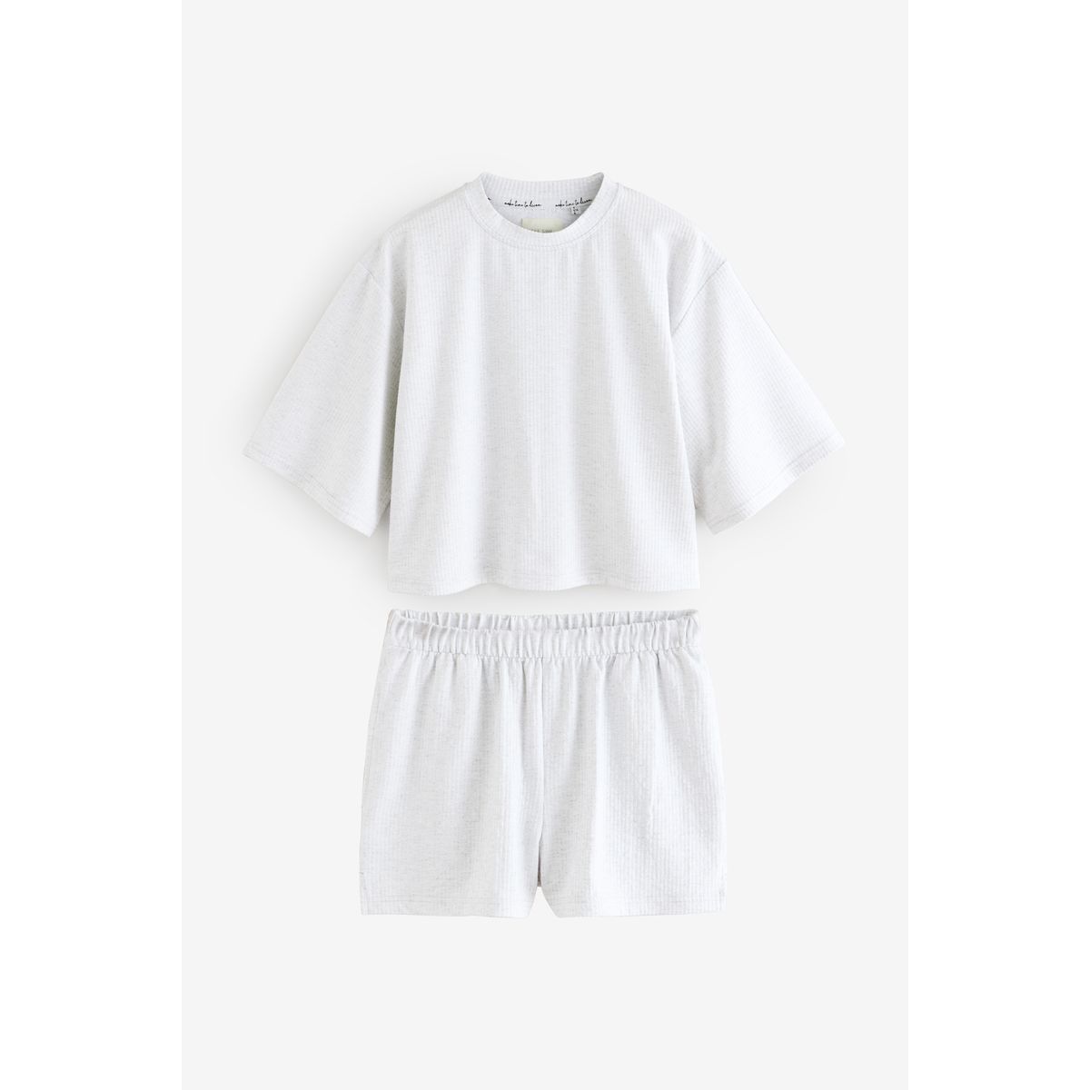 Ensemble pyjama short texturé gris, NEXT