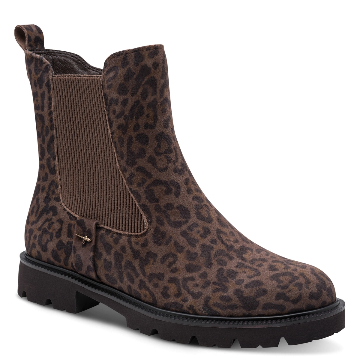 Bottine Chelsea en cuir beige crème, TAMARIS