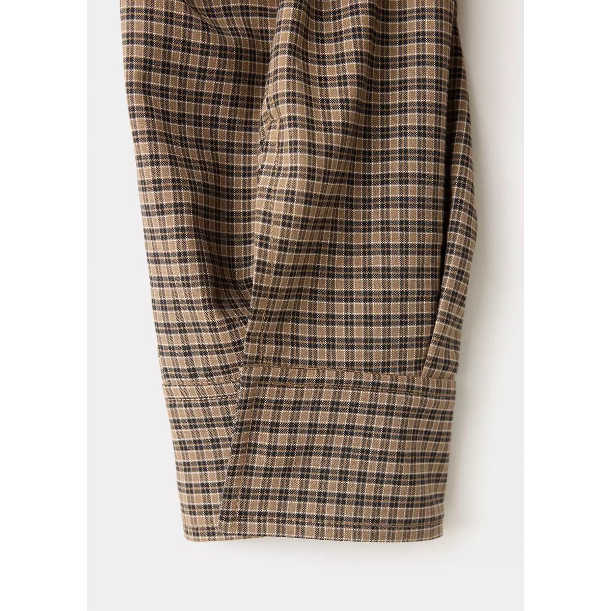 Veste à carreaux à col cheminée marron, MANGO