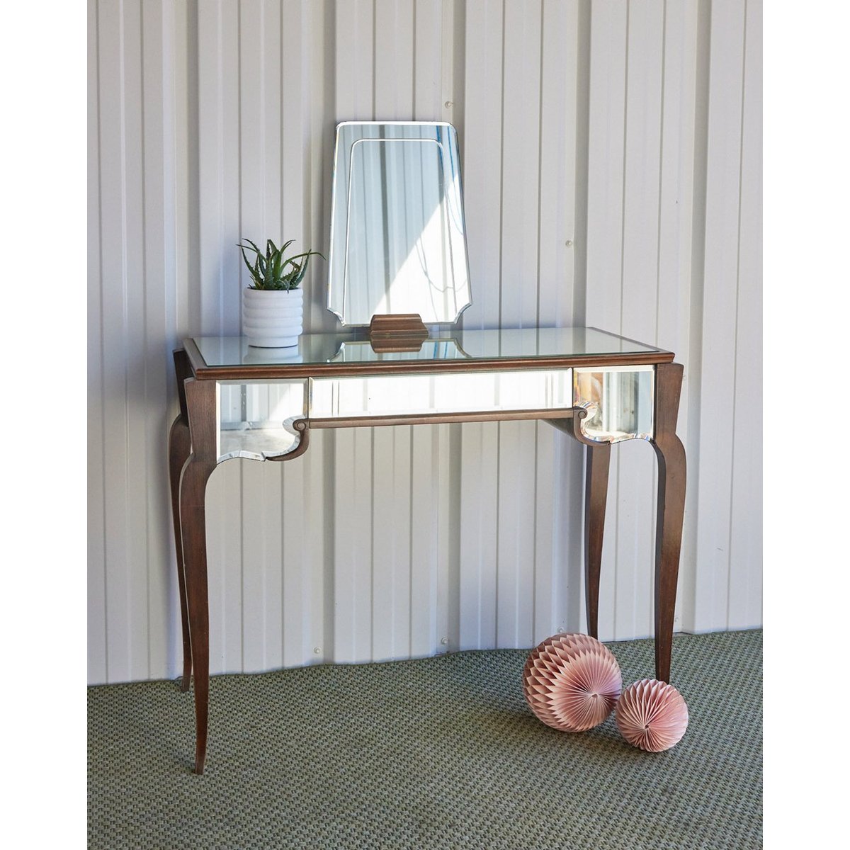Coiffeuse Art déco en miroirs biseautés Louise N°356 - Bon état miroir, DEBONGOUT
