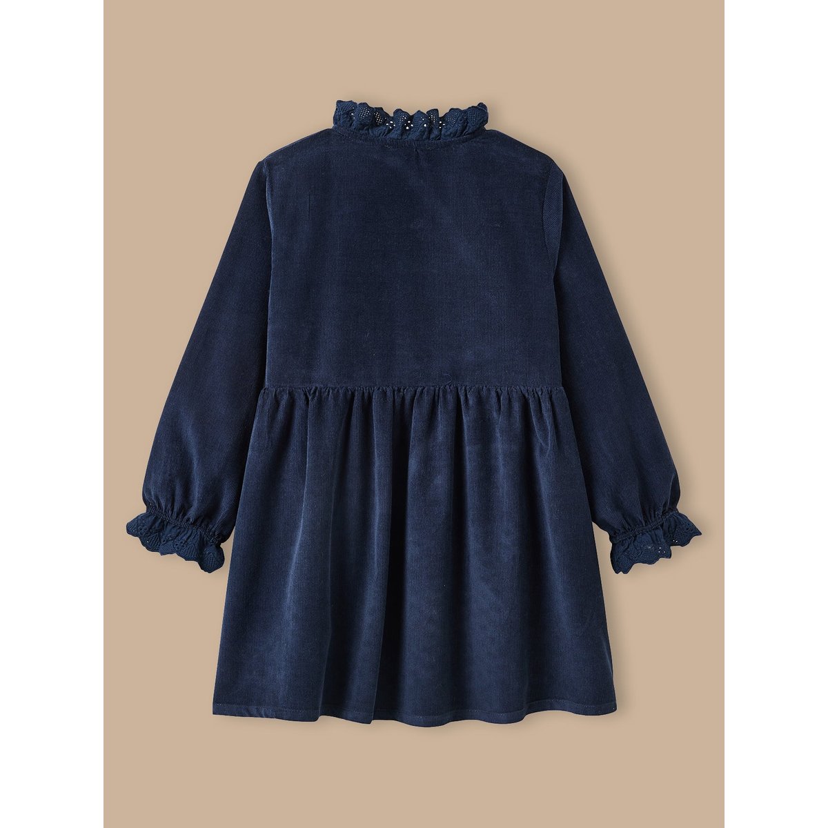 Robe  en velours marine, CYRILLUS