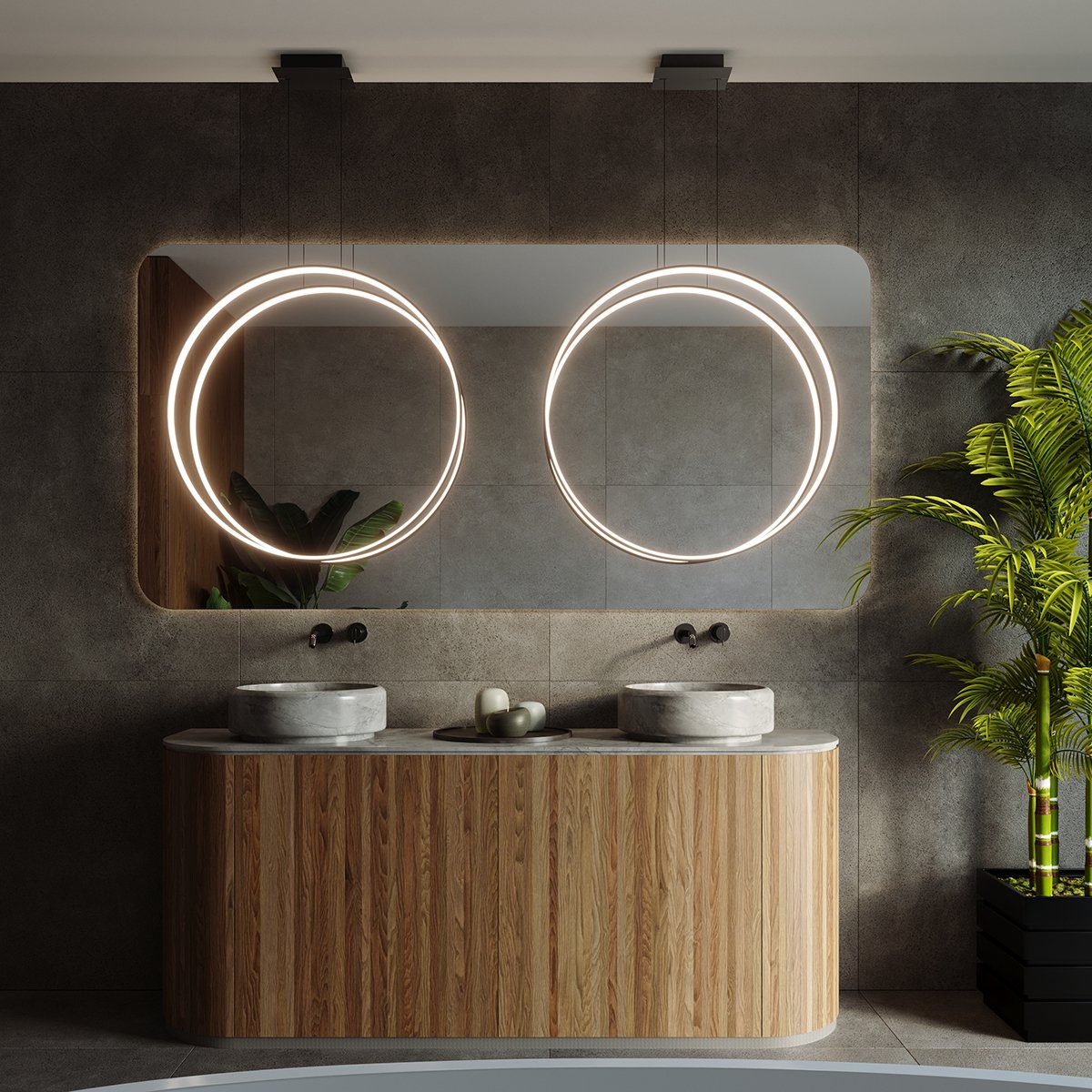 Suspension Aluminium Noir LED 1 Rio noir, EDEN