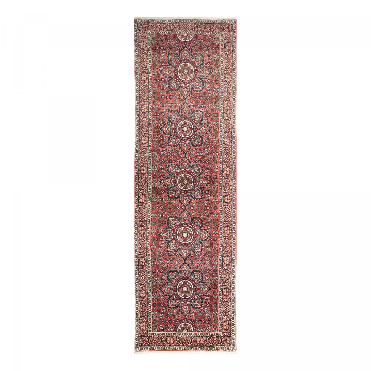 Tapis d'orient à motif traditionnel, noué main avec soin, BIDJAR 2 rouge, beige, bleu, UN AMOUR DE TAPIS