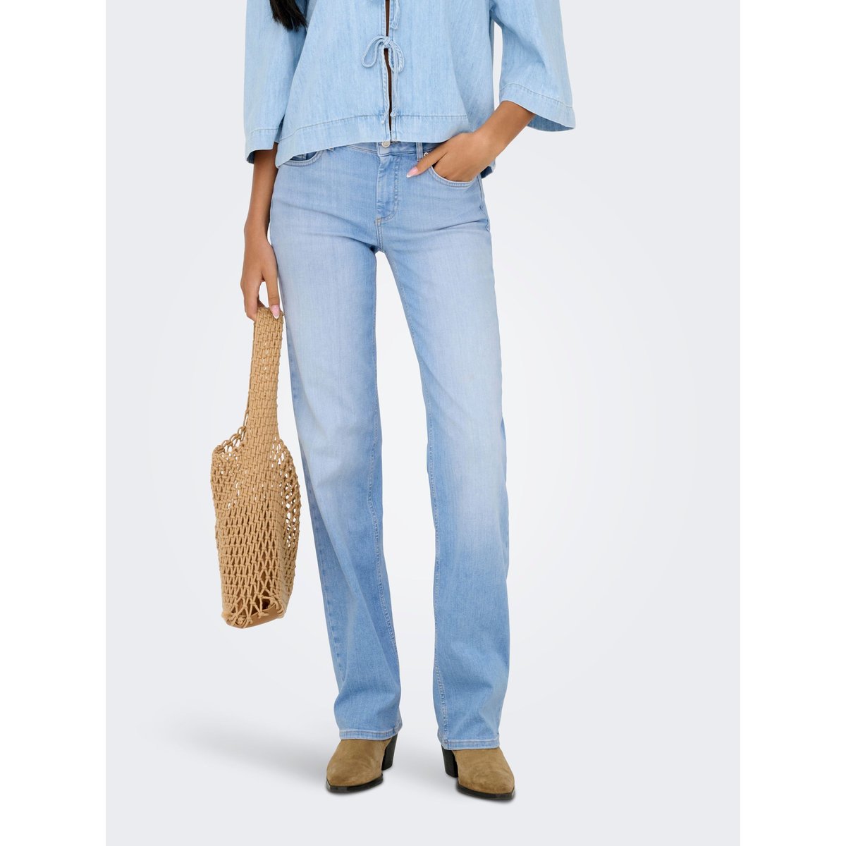 Jean Coupe Droite light blue denim, ONLY