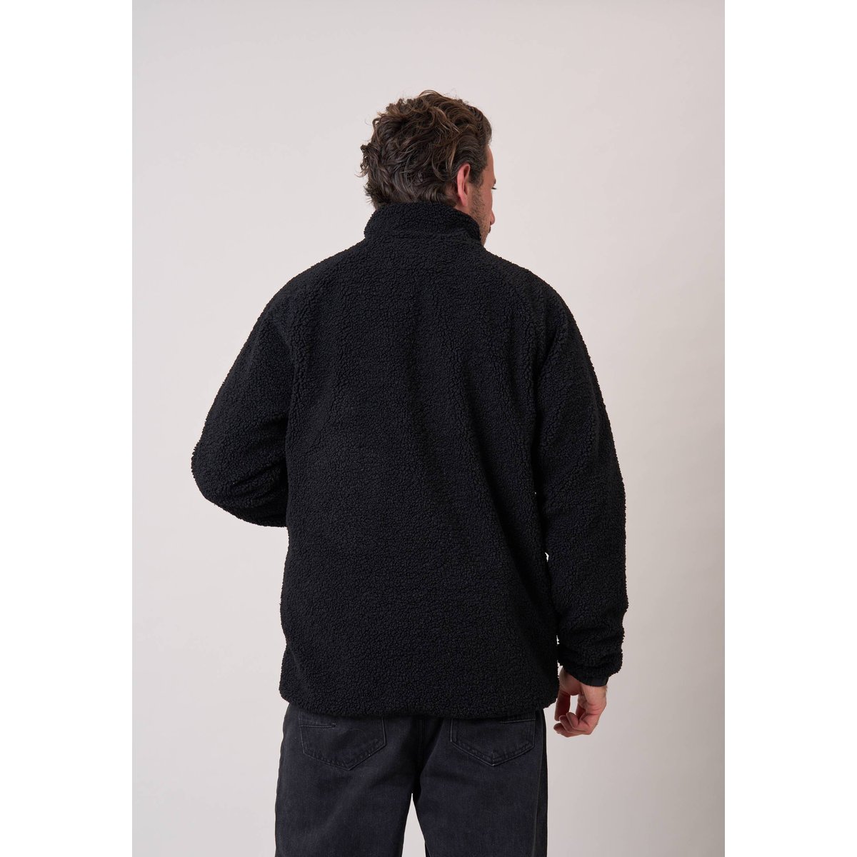 Veste regular homme effet sherpa HAZE black, DEELUXE
