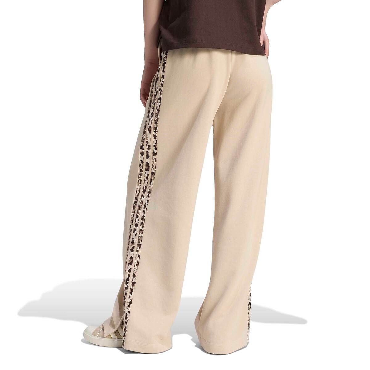Pantalon large imprimé 3 STRIPES beige/léopard, ADIDAS SPORTSWEAR