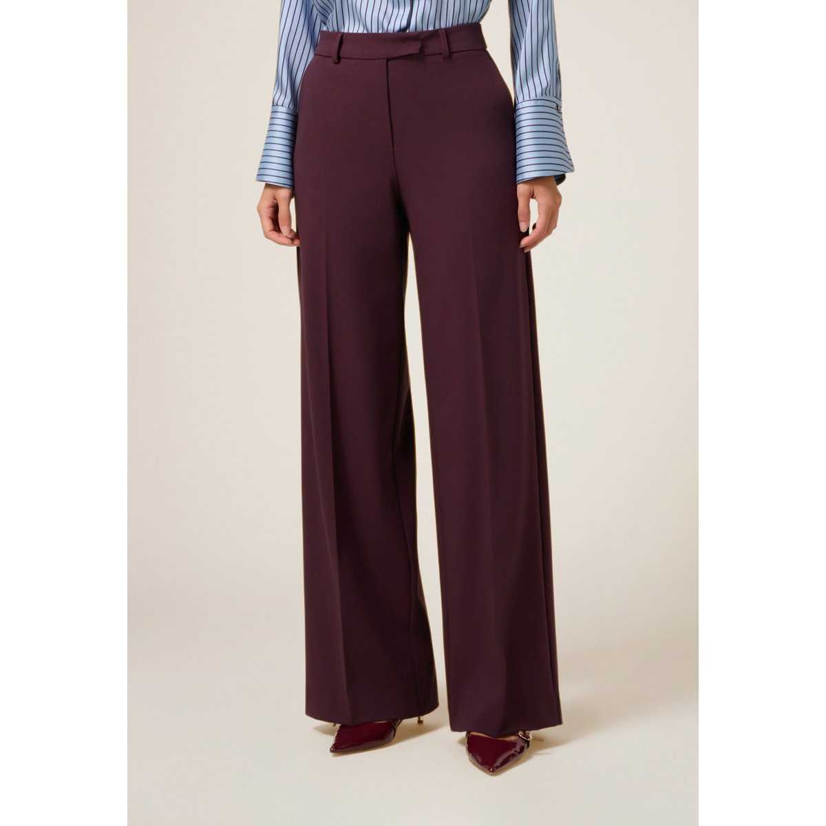 Pantalon palazzo burgundy, OLTRE