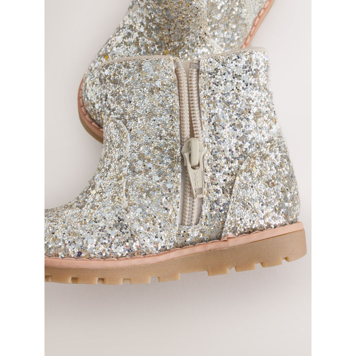 Bottines chelsea zippées à glands argent, NEXT