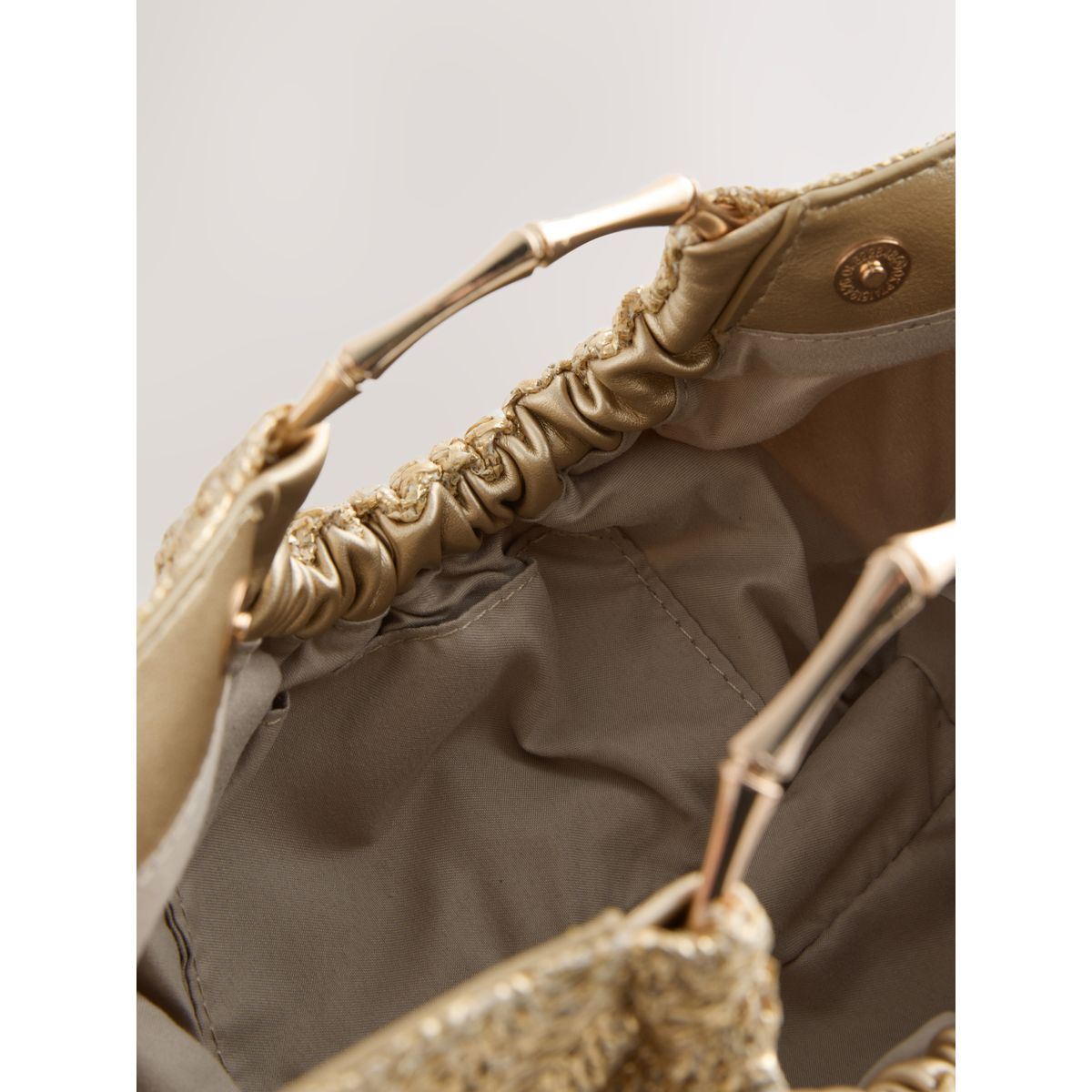 Sac à main effet raphia métallisées, NEXT