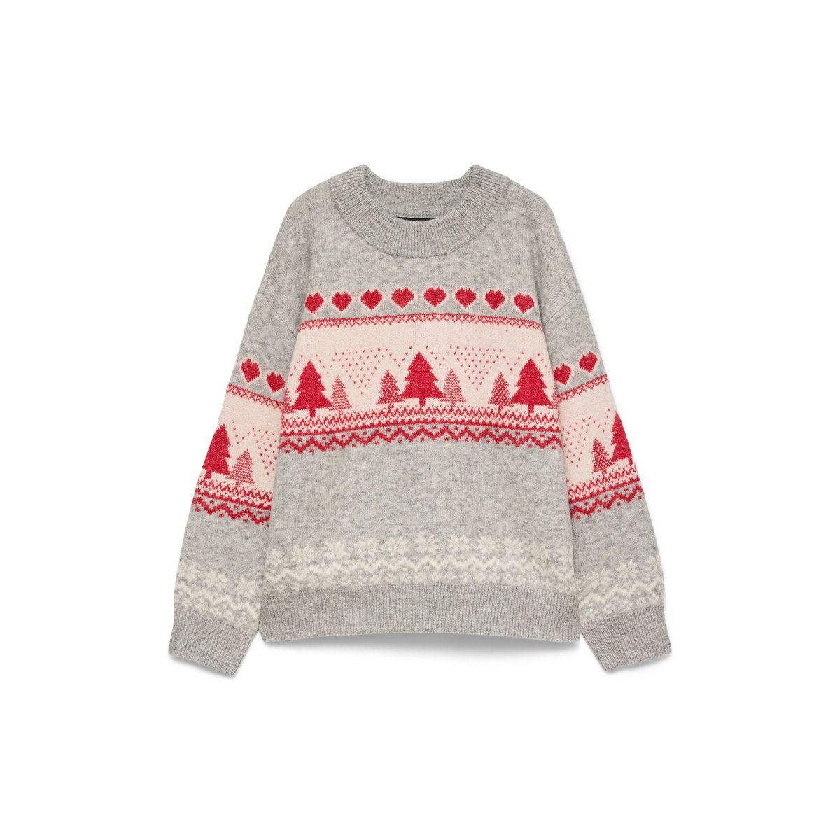 Pull En Maille grise - light grey melange, VERO MODA