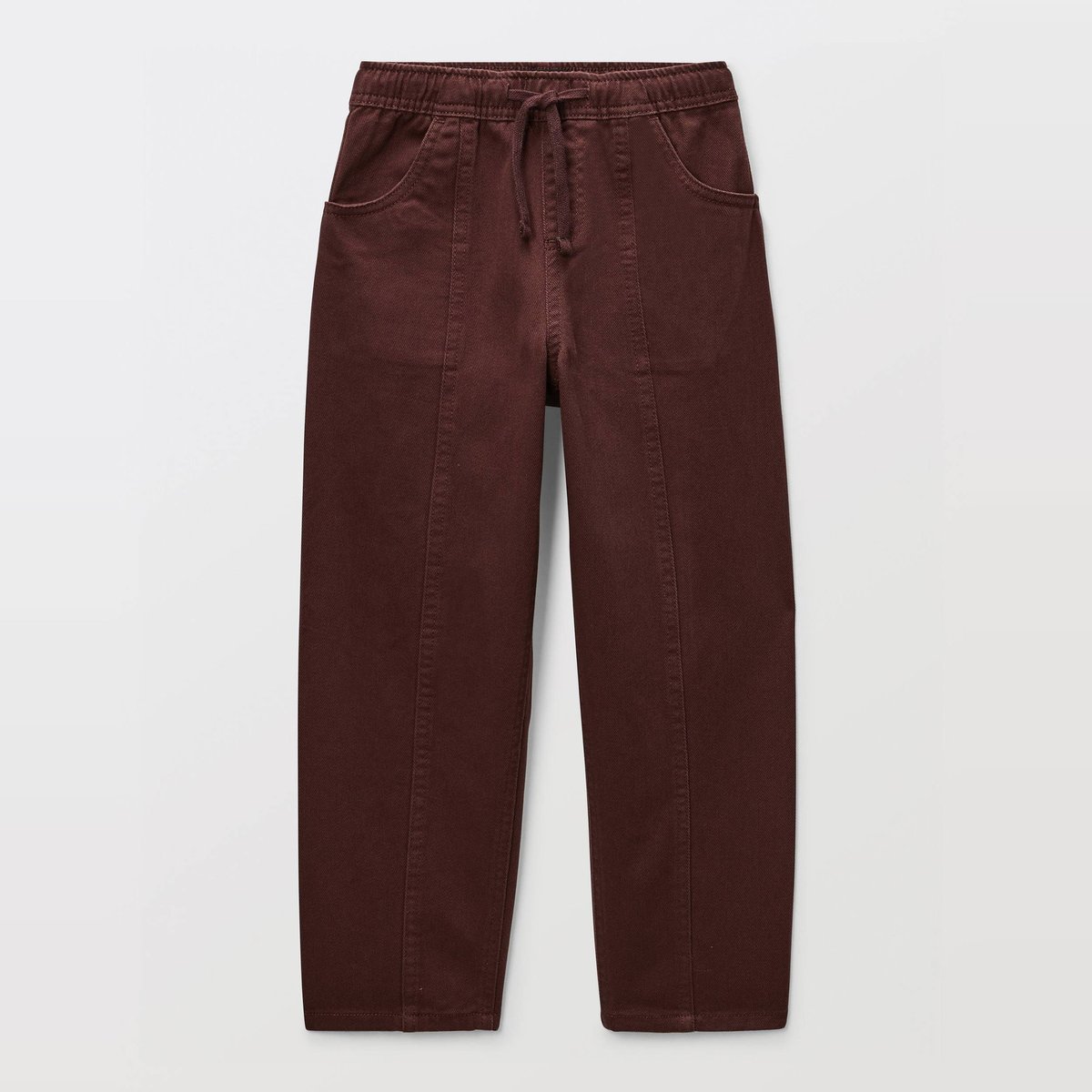 Pantalon avec taille élastiquée en coton arbre, MONOPRIX