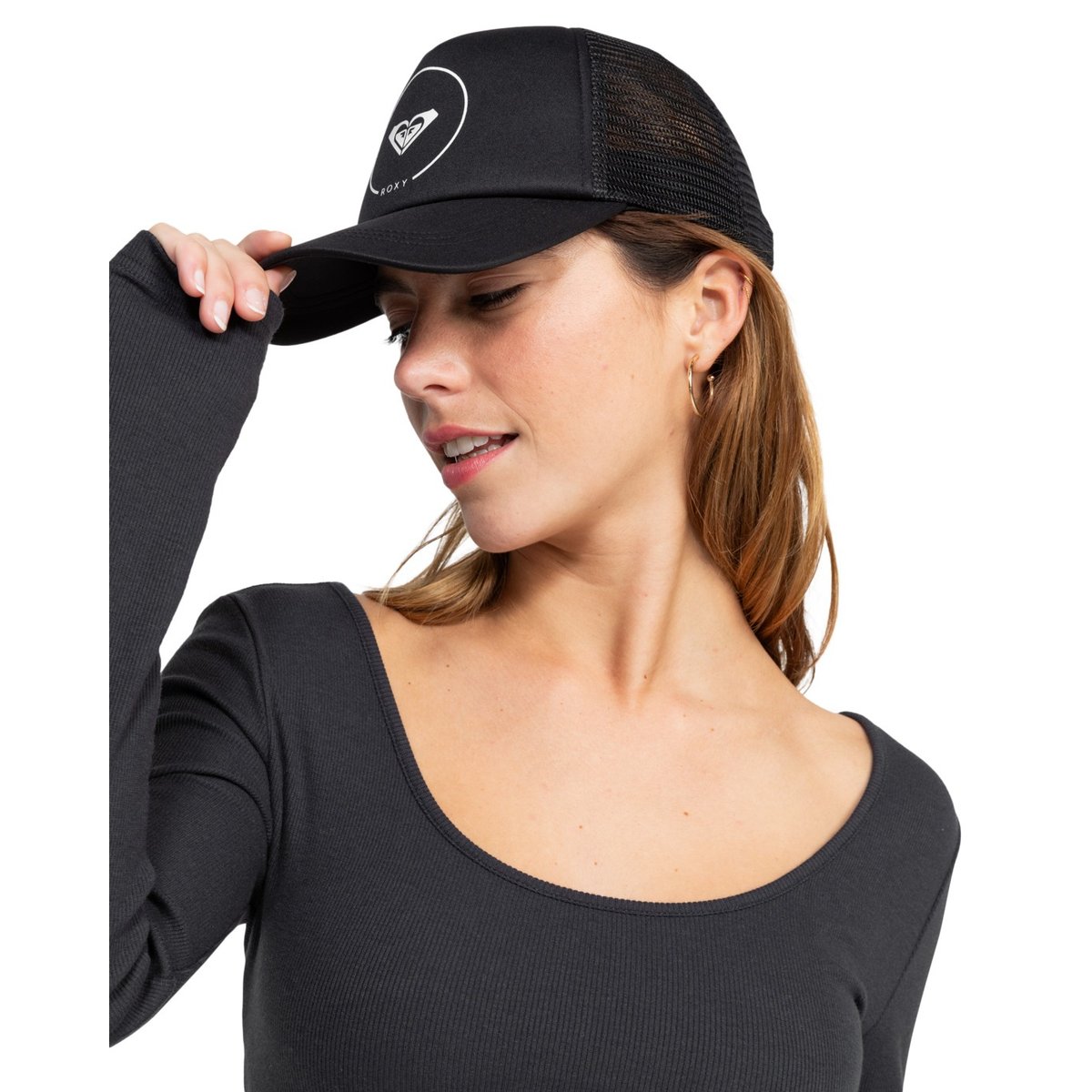 Casquette trucker TRUCKIN. noir anthracite, ROXY