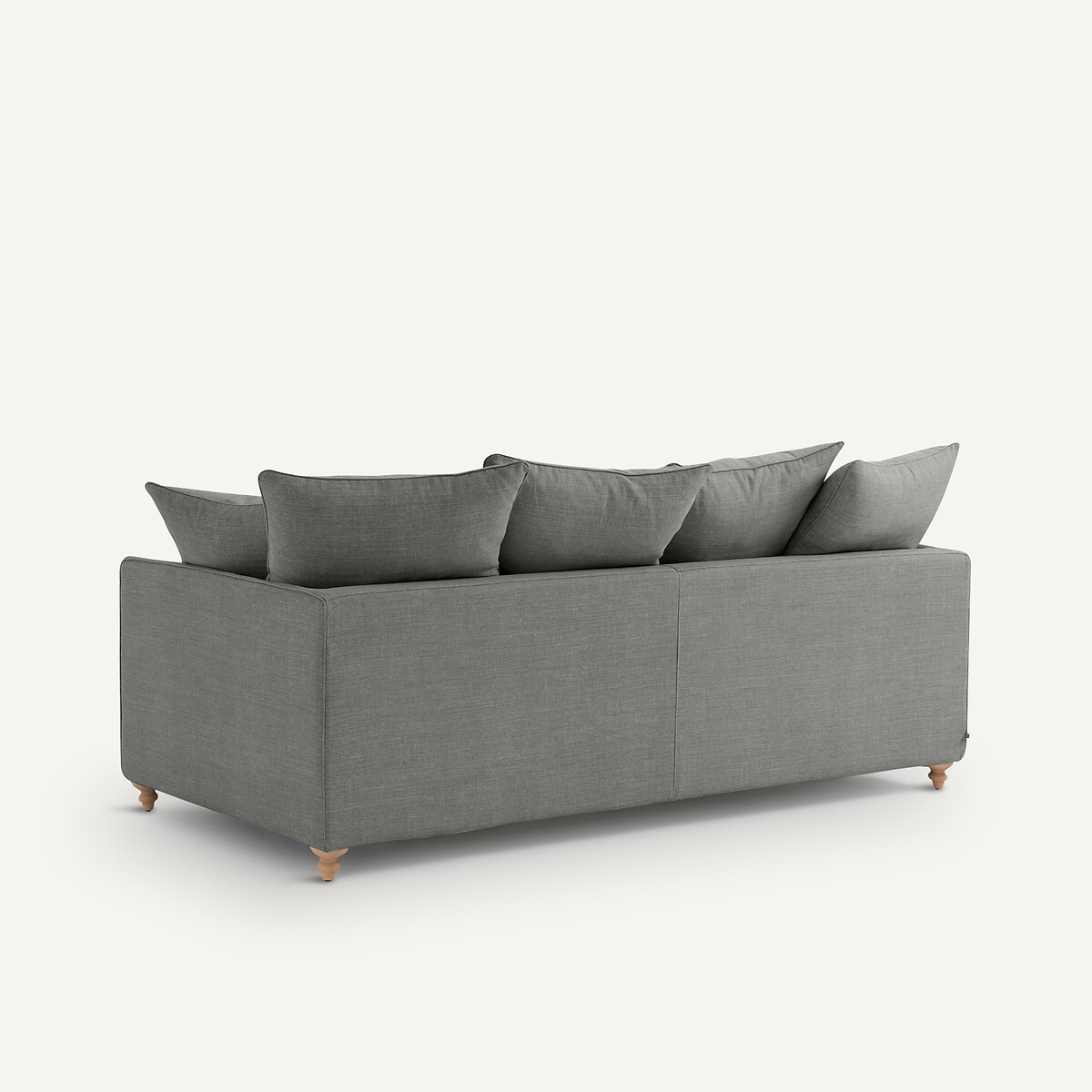 Canapé 3 places, convertible, en coton et lin, Lazare anthracite, AM.PM