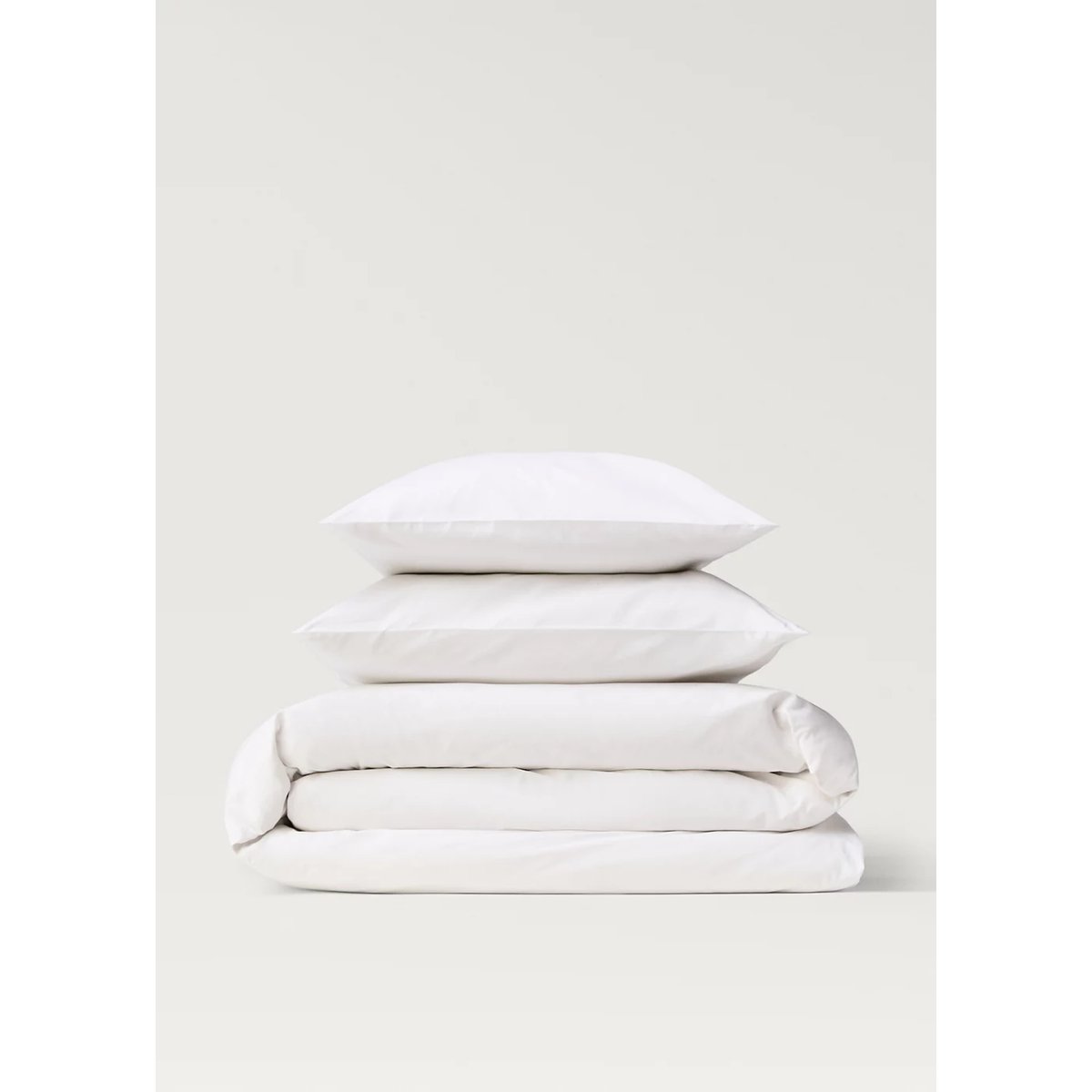 Housse de couette percale de coton lit 150/160 cm blanc, MANGO HOME