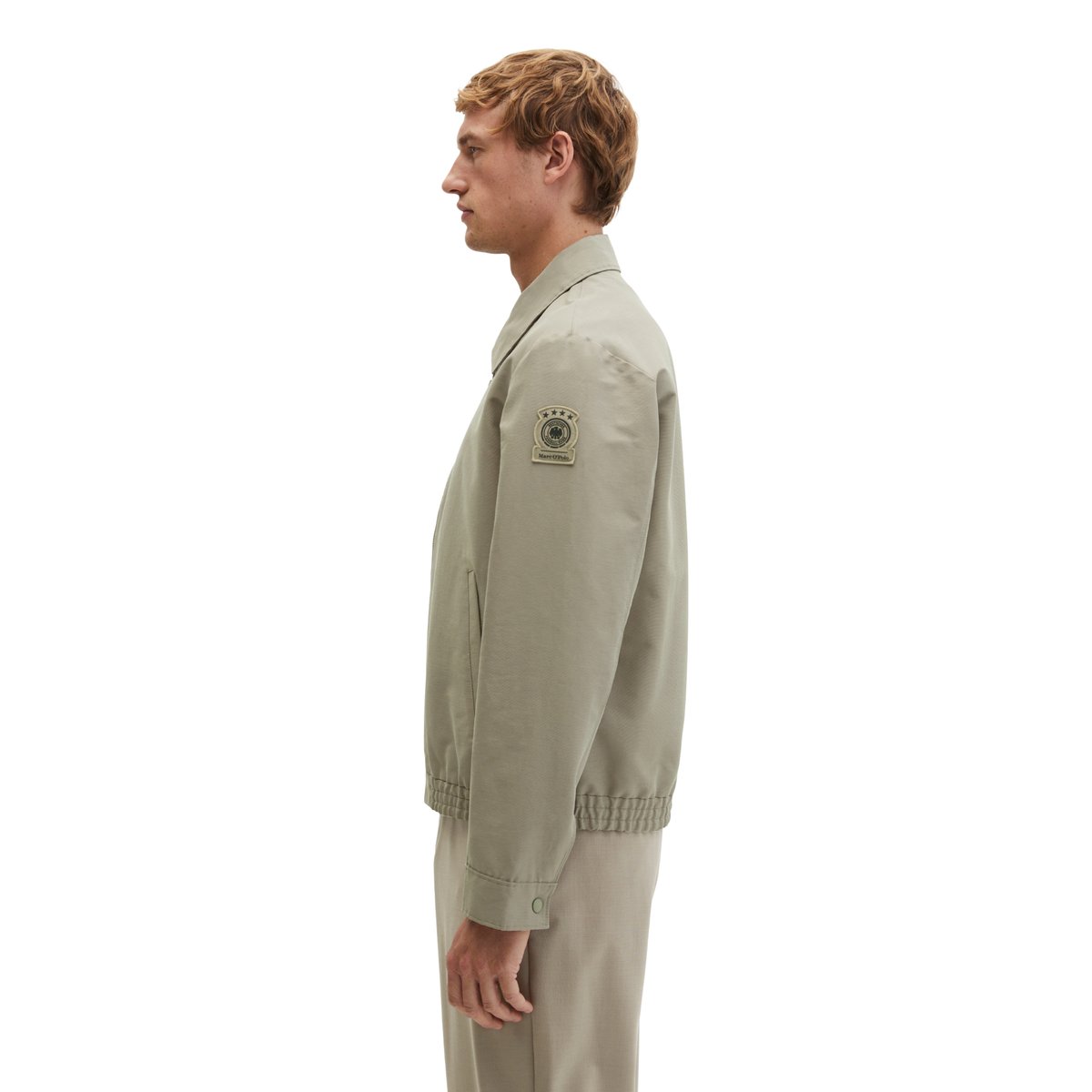 Veste zippée DFB Travel Collection en toile de coton bio hydrofuge beige, MARC O'POLO