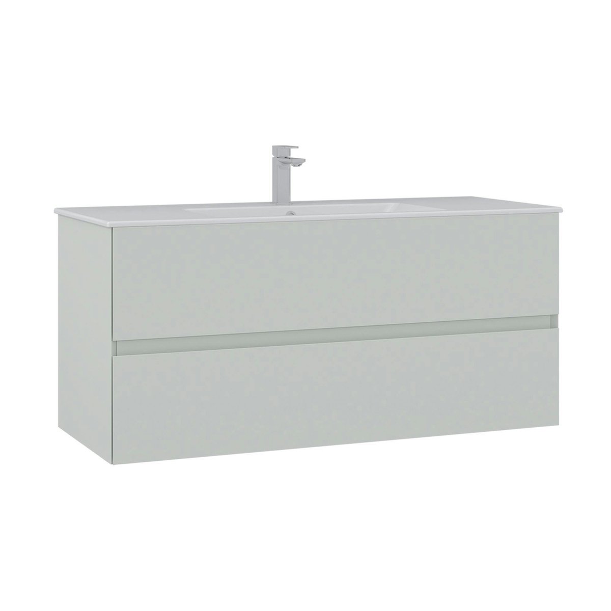 Meuble vasque suspendu 121 cm 2 tiroirs OCEA cachemire, PIER IMPORT