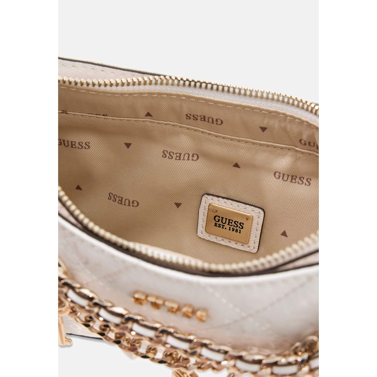Sac À Bandoulière Libby crème, GUESS