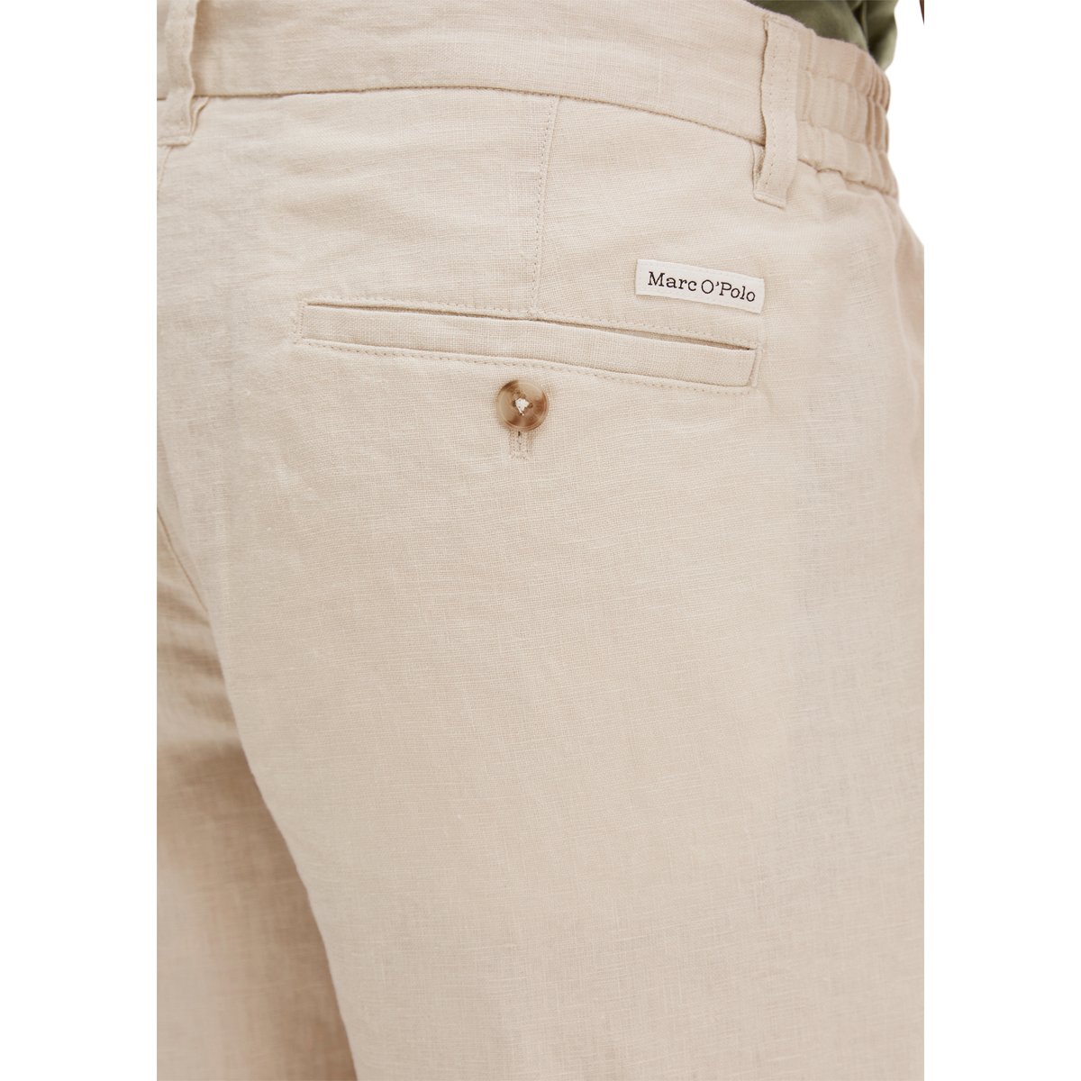 Short modèle Reso Jogger regular en lin européen gris clair, MARC O'POLO