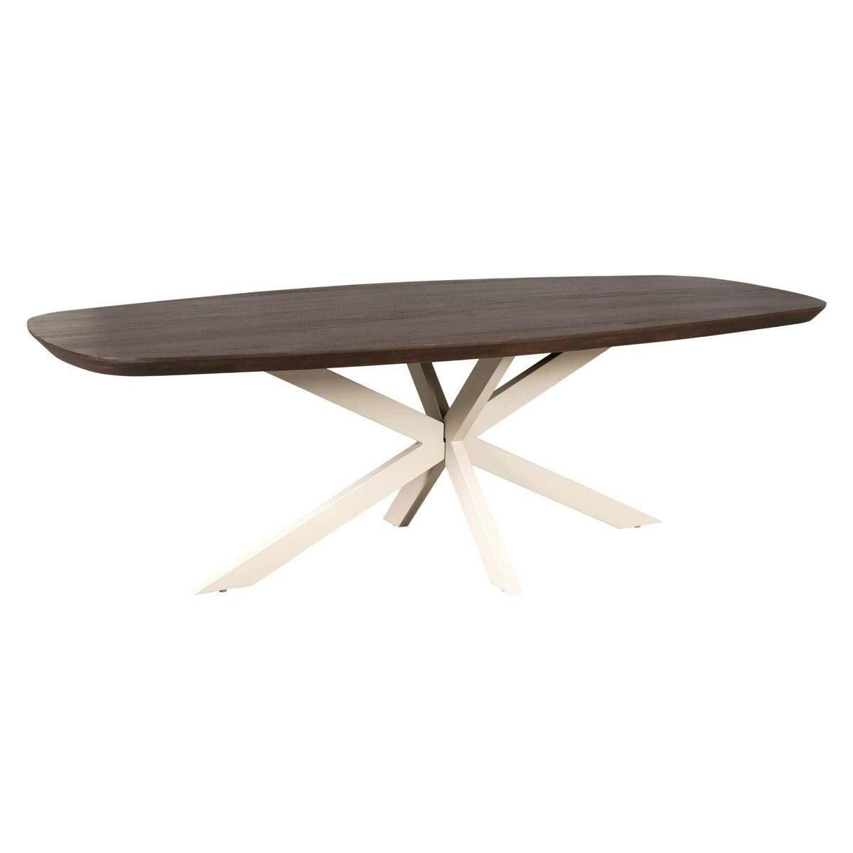 Table à manger 10 places bois/métal CORTINA marron / ecru, PIER IMPORT